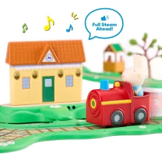 Peppa Wutz Whizz-Around Hase Rebekka mit rotem Zug Spielset Bild 3