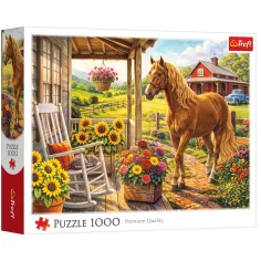 Pferd auf dem Bauernhof 1000 Teile Puzzle - Trefl Bild 1