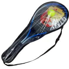 PinBo 63 cm Metall-Tennisschläger mit Tennisball in Tragetasche Bild 3