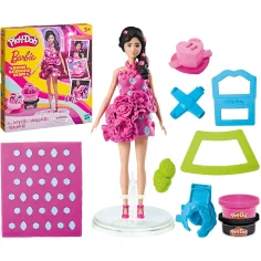 Play-Doh: Barbie Glitzer Schmuck und Bänder Knetset mit Puppe – Hasbro
