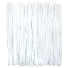 PlayBox: Weiße Chenille-Fäden 100er-Set