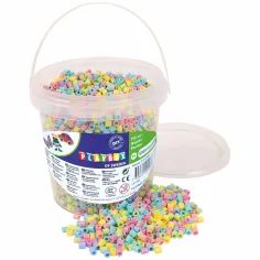 PlayBox: 5mm MIDI pastellfarbene Bügelperlen im Eimer, 5.000 Stück Packung
