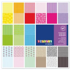 PlayBox: Dekorationsset aus buntem und gemustertem Kartonpapier 30 Stück