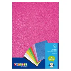 PlayBox: Glitzernde Dekorations-Schaumstoffplatten 10 Stück A4