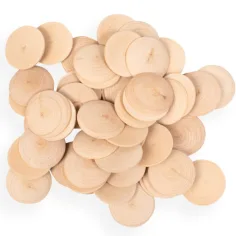 PlayBox: Holzknöpfe mit 60mm Durchmesser, 50er-Set