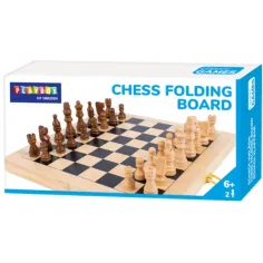 PlayBox: Schach aus Holz mit zusammenklappbarem Brett