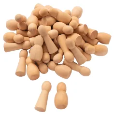 PlayBox: Naturholzfiguren 40x47mm 50er-Pack