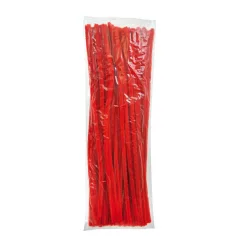 PlayBox: Rote Chenille-Fäden 100 Stück 6mm