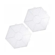 PlayBox: Sechseckige Grundplatte Set für 5mm MIDI Bügelperlen 2er Set Bild 2