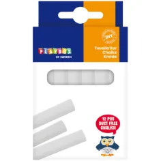 PlayBox: Weißes Kreide 12er-Set mit 8cm Länge und 9mm Durchmesser