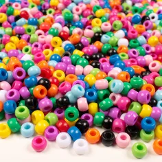 PlayBox: Zylinderförmige bunte Perlen Grundfarben 1000er-Pack