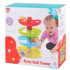 Playgo: Baby Kugelbahn Turm mit drei Kugeln