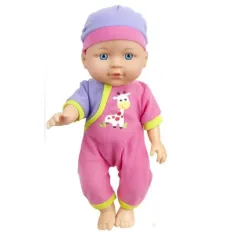 Puppe mit Hochstuhl und Zubehör 29cm