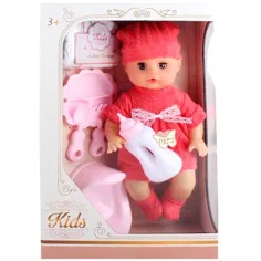 Pinkelndes Baby mit Geräuschen und Zubehör 33cm