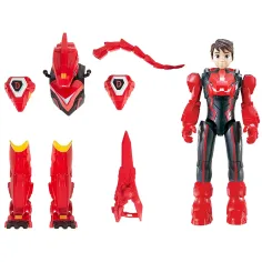 Quantum Heroes: Dinoster Lucio Actionfigur mit roter Rüstung 20 cm Bild 2