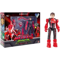Quantum Heroes: Dinoster Lucio Actionfigur mit roter Rüstung 20 cm Bild 1
