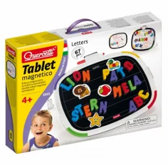 Quercetti: Beidseitige magnetische Tafel mit Buchstaben und Filzstift