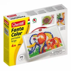 Quercetti: Bunte Steckmosaik-Set Elefant 270 Stück