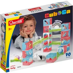 Quercetti: Cuboga 70-teiliges Kugelbahn-Bauset