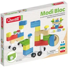 Quercetti: Modi Bloc Premium Holz- und Kunststoff-Bauspiel 30-teilig
