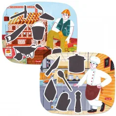 Quercetti: Montessori-Berufe – magnetisches Puzzle, 3er-Set Bild 4