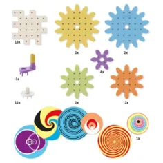 Quercetti: Play Eco Kaleido Zahnradspiel-Set 38-teilig Bild 2
