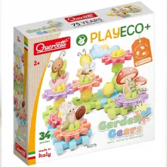 Quercetti: PlayEco+ Garden Gears Zahnrad-Bausatz mit 34 Teilen