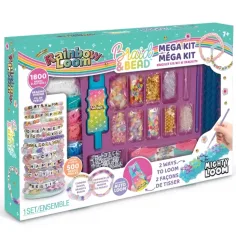 Rainbow Loom: Riesen Gummiband und Perlenfädelset