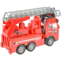 RC-ferngesteuertes Feuerwehrauto mit Hubarbeitsbühne und Lichteffekten, Maßstab 1:48, 27 MHz, 20 cm Bild 2