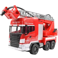 RC ferngesteuertes Feuerwehrauto mit Hubarbeitsbühne und Wasserkanone, Maßstab 1:24, 27 MHz, 30 cm Bild 2