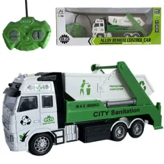 RC-Fernsteuerbarer Müll- oder Containertransporter mit Licht 27MHz 1/36 20cm in zwei Varianten Bild 2