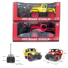RC Jeep Wrangler Fernbedienung Geländewagen in zwei Farbvarianten 1/18