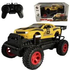 RC Off-Road Fernbedienung gelber Camaro mit Licht 27 MHz 29cm 1/14 Maßstab