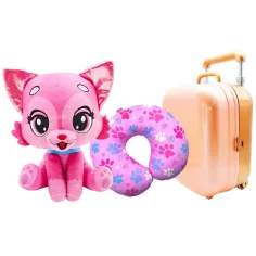Reise Freunde – Rosie Jetset Abenteurer Kitti Plüsch Katze mit Koffer und Nackenstütze Bild 2