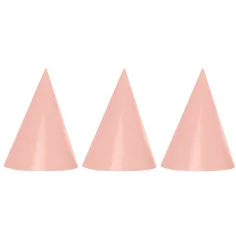 Rosa Partyhüte 6er-Set