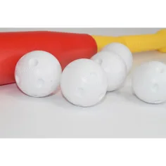 Rotes Kunststoff-Baseballschläger-Set mit Bällen 56cm Bild 4