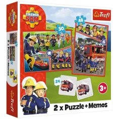 Sam der Feuerwehrmann Puzzle und Memory-Karten 2 in 1 Set - Trefl