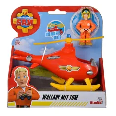 Sam der Feuerwehrmann: Wallaby-Helikopter mit Tom-Figur - Simba Toys