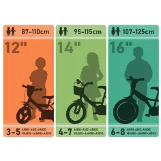Feuerwehrmann Sam 12” Kinderfahrrad mit Flaschenhalter und Stützrädern in Blau-Gelb – Dino Bikes Fahrrad Bild 2
