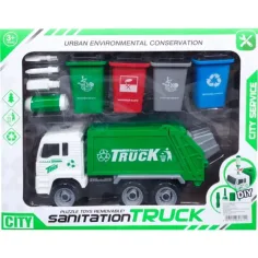 Sammelwagen für Recyclingabfälle mit Zubehör