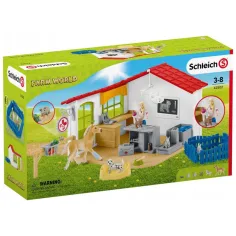 Schleich: Farm World - Tierarztpraxis mit Fohlen und Haustieren Set (42502)