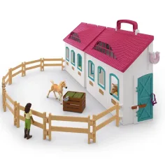 Schleich: Horse Club - Aufklappbarer Stall mit Pferden Spielset (42703) Bild 3