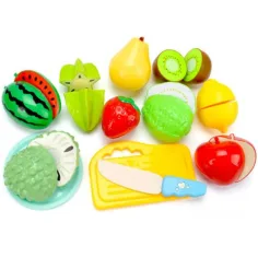 Schneidbares Obstspielset mit Schneidebrett Bild 2