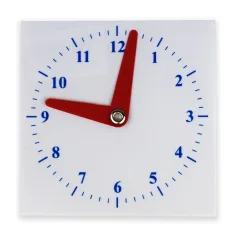 Schul Kunststoff Uhr 10x10cm