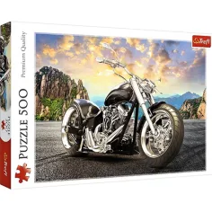 Schwarzes Chopper-Motorrad 500-teiliges Premium-Puzzle - Trefl