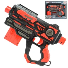 Scorpion Tack Pro: Schaumstoffpistole mit Munition und Magazin, 18 Meter Schussweite