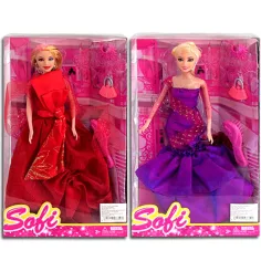 Sofi Puppe in eleganter Kleidung mit Kamm in 2 Varianten