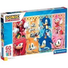 Sonic und seine Freunde 60-teiliges maxi supercolor Puzzle - Clementoni