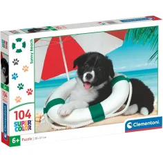 Sonnenbadender Hund 104-teiliges Super Color Puzzle - Clementoni Bild 1