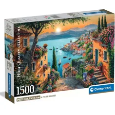 Spaziergang im Hafen HQC 1500 Teile kompaktes Puzzle - Clementoni